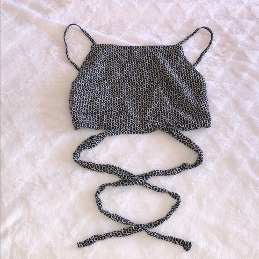Brandy Melville Flower Halter Crop Top